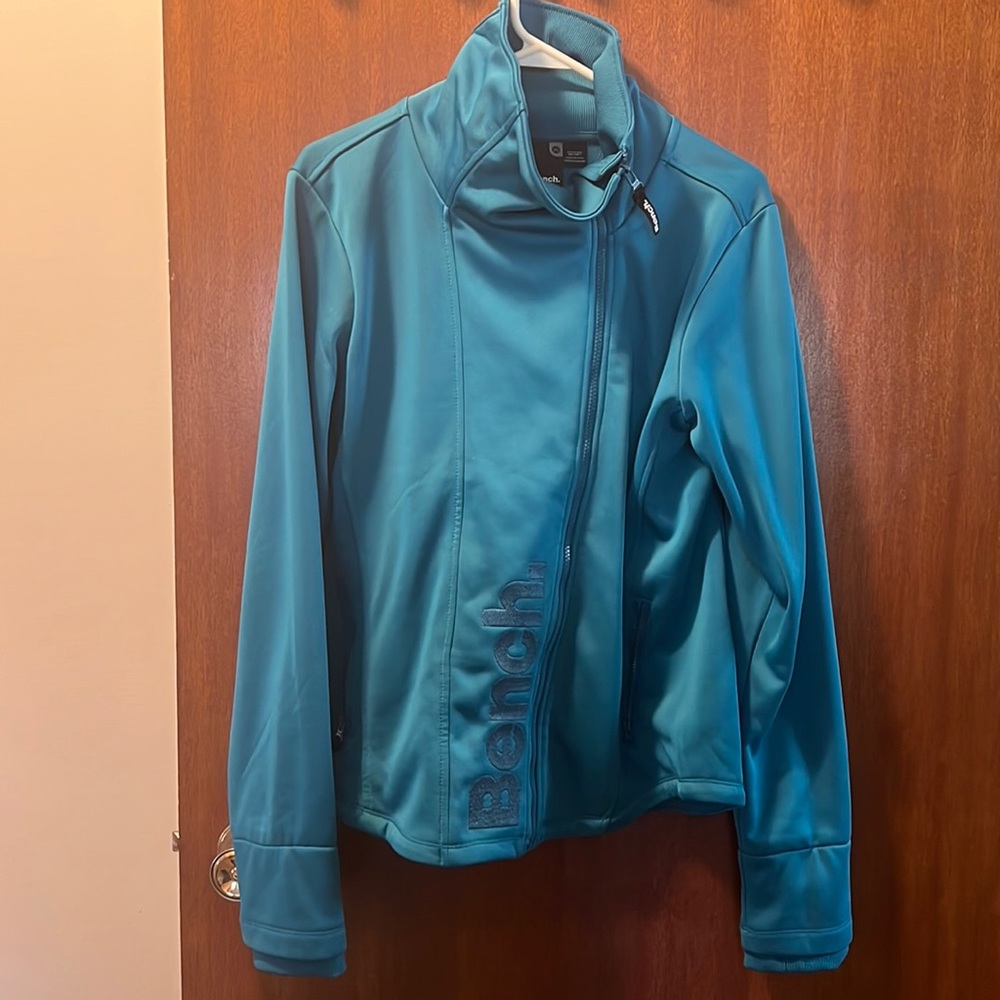 Teal bench jacket